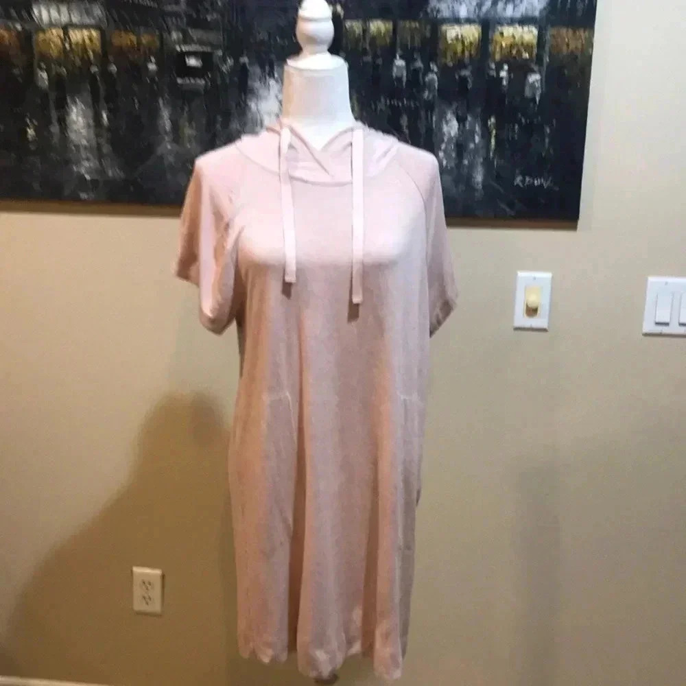 The Loft LOUNGE SUPER SOFT HOODIE DRESS with Pockets-Size Small
